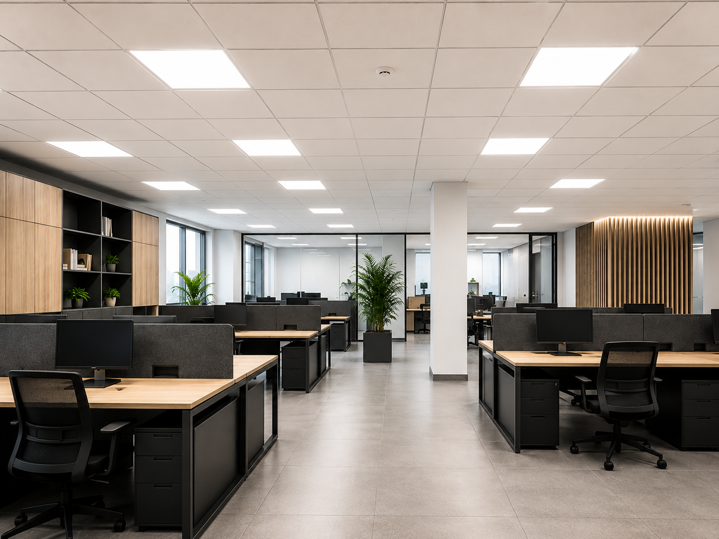 led panels σε γραφεία